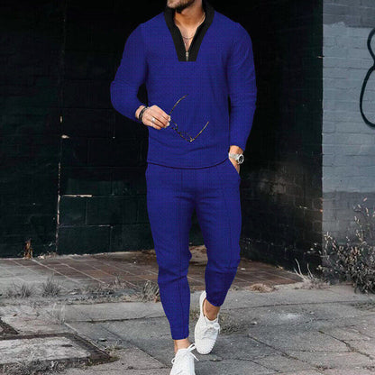 Men's Casual Long-Sleeve 2-Piece Set