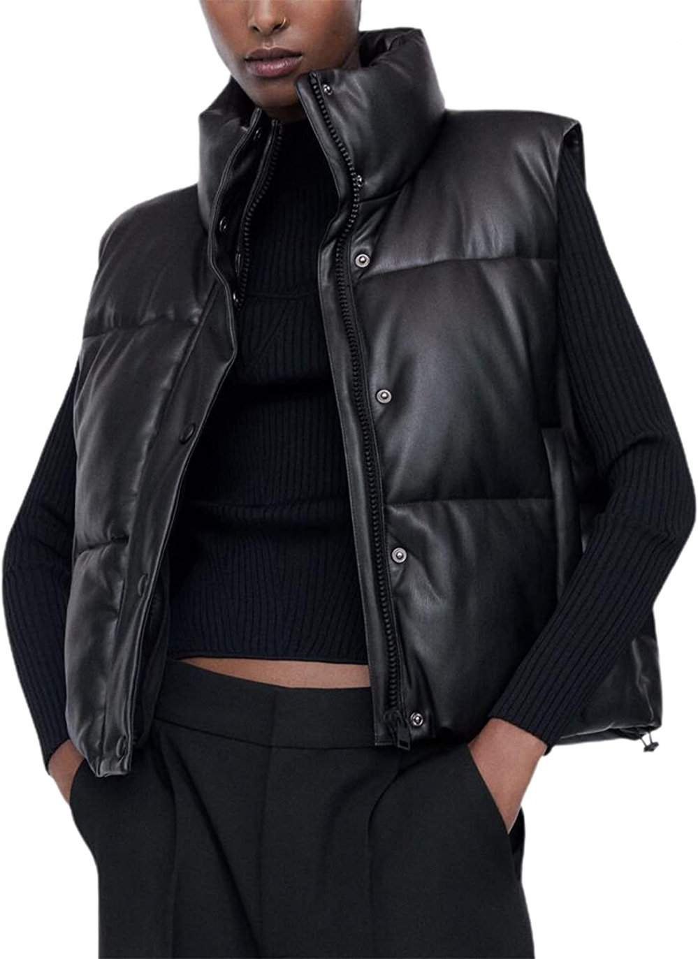Leather Vest for Women - Short & Chic