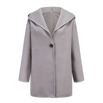 Women's Long Black Winter Coat - Elegant Trench Coat for Women