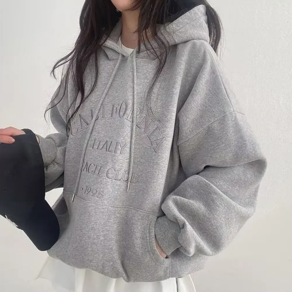 Warm Fleece Hoodie Women Men