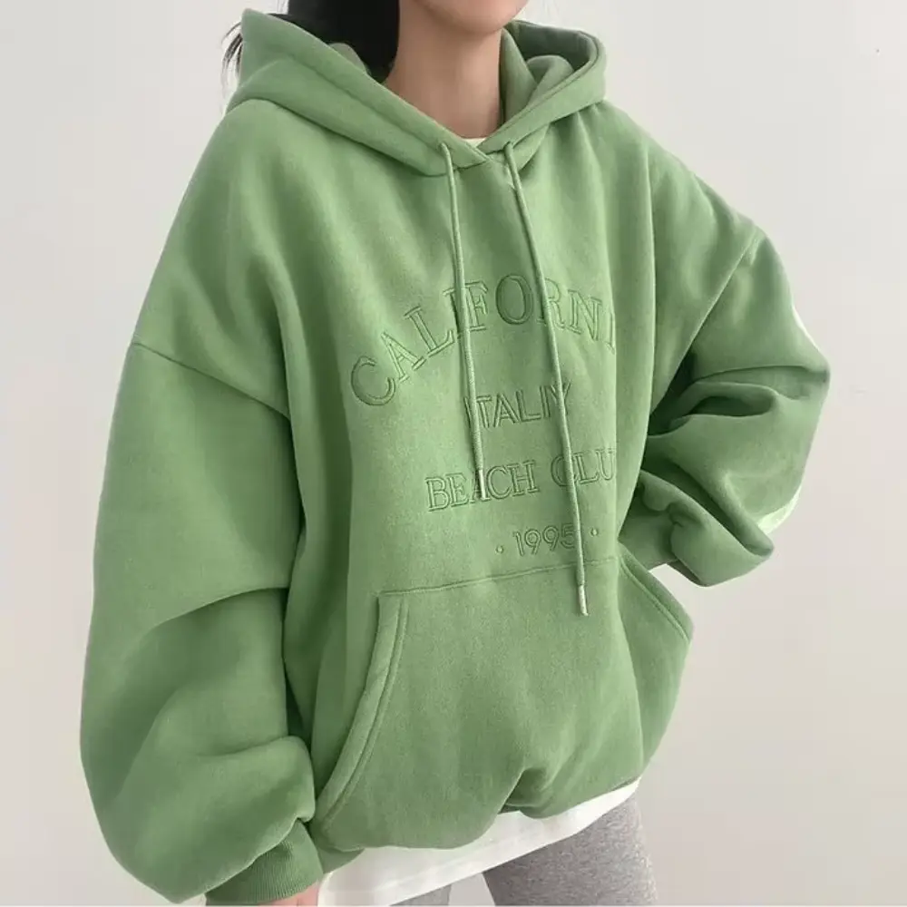 Warm Fleece Hoodie Women Men