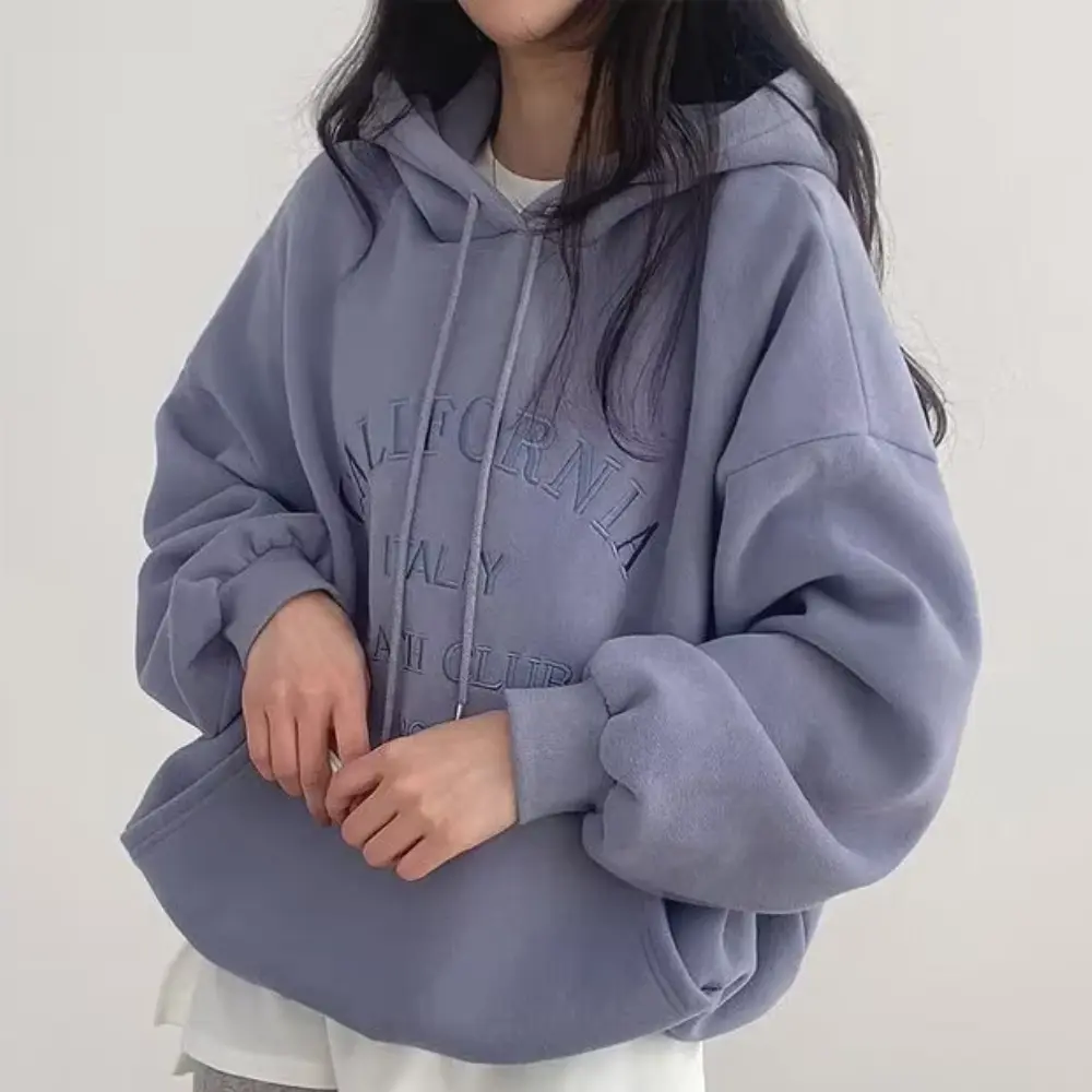 Warm Fleece Hoodie Women Men