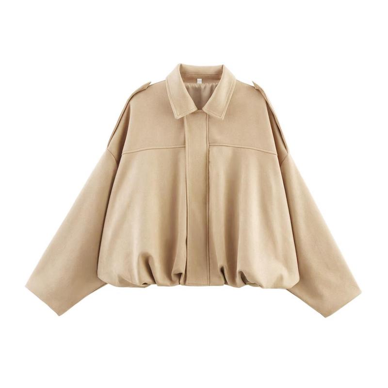 Elegant Leather Bomber Jacket