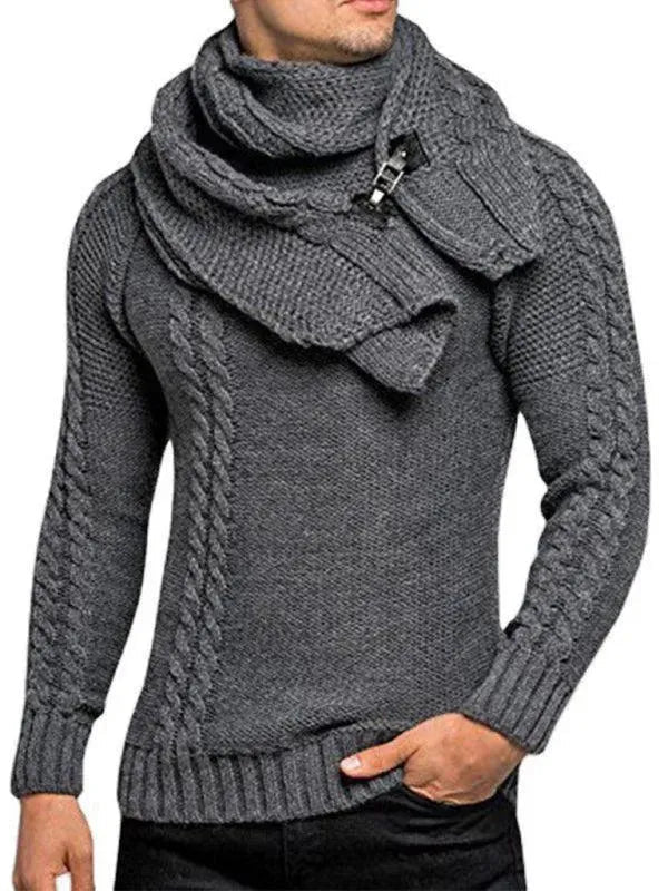 Modern Men's Sweater Knit Twist Design