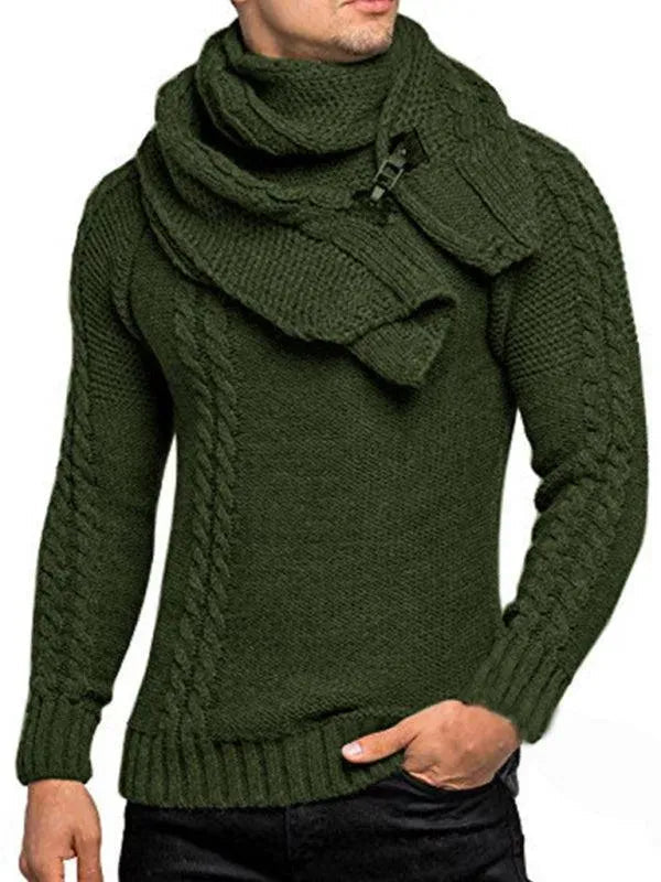 Modern Men's Sweater Knit Twist Design