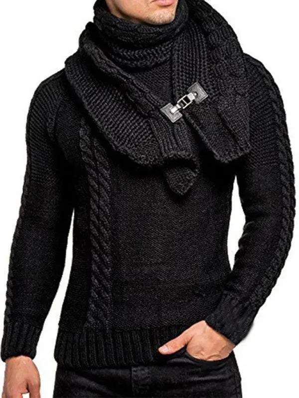 Modern Men's Sweater Knit Twist Design
