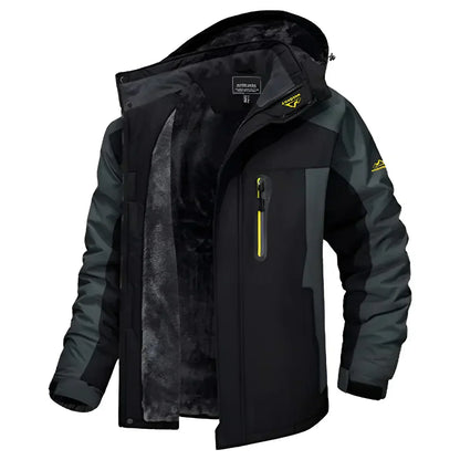 Men's Lined Winter Jacket with Hood