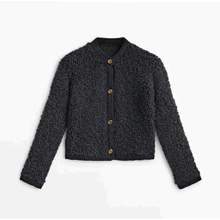 Soft Teddy Jacket With Buttons For Women