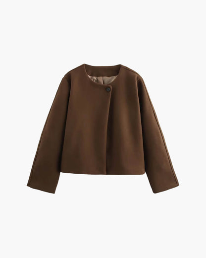 Elegant Button-Front Coat for Women