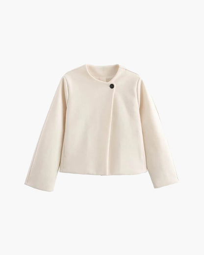 Elegant Button-Front Coat for Women