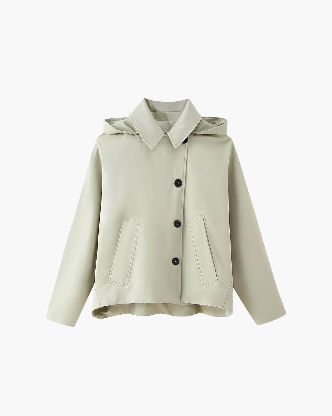 Stylish trench coat with hood