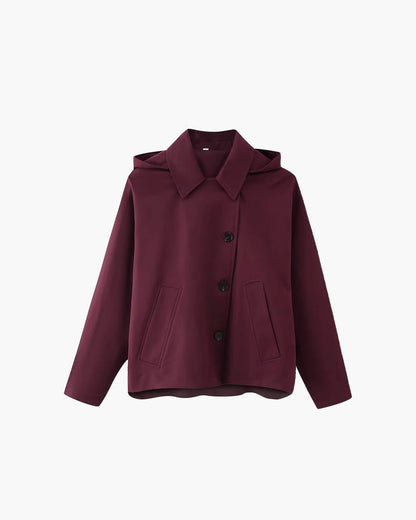 Stylish trench coat with hood