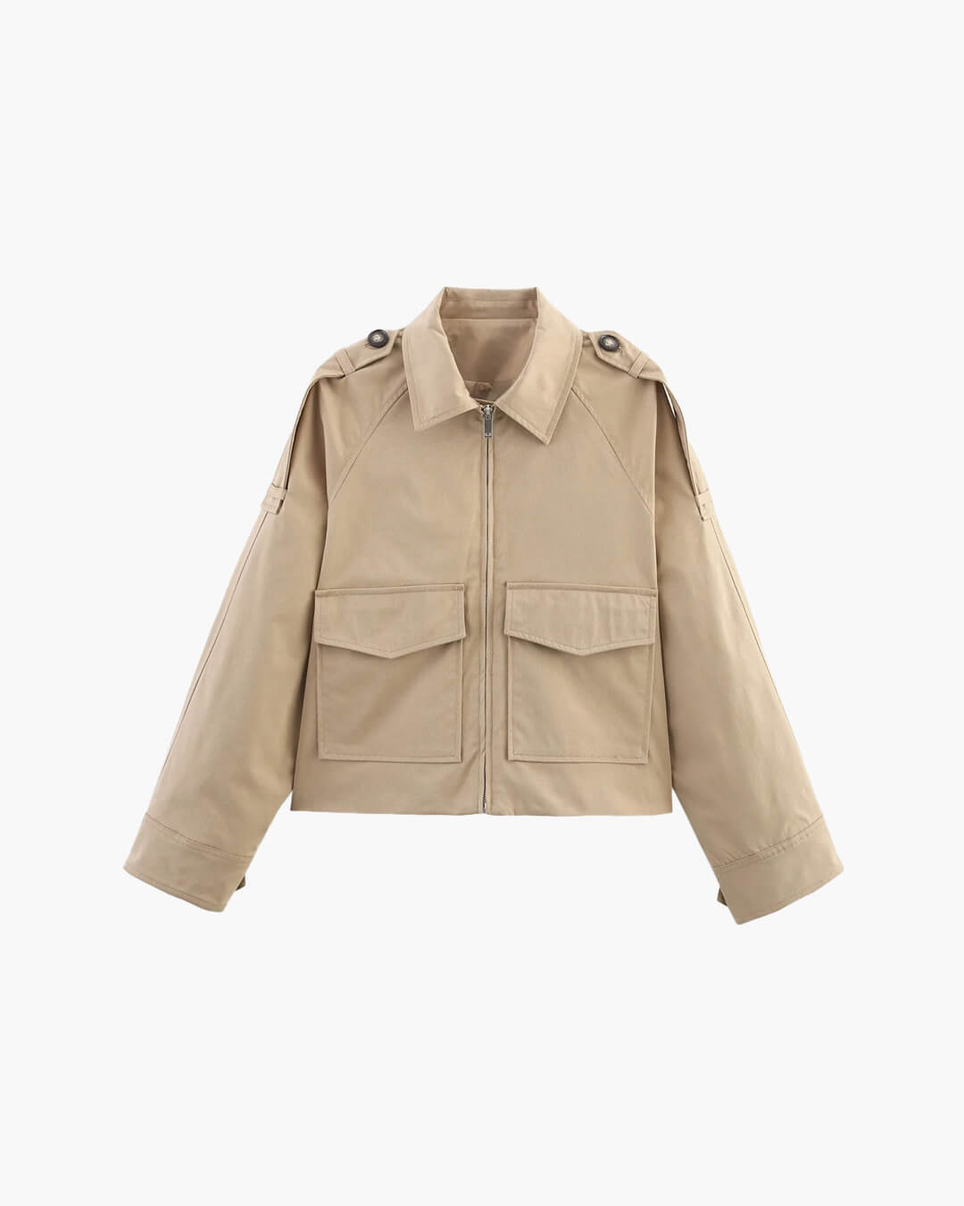 Klassische Trenchcoat Jacke Kurz