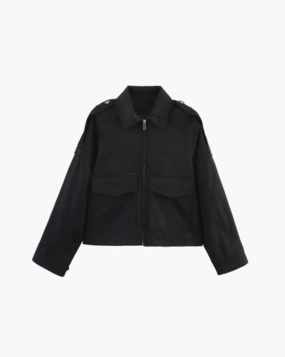 Klassische Trenchcoat Jacke Kurz