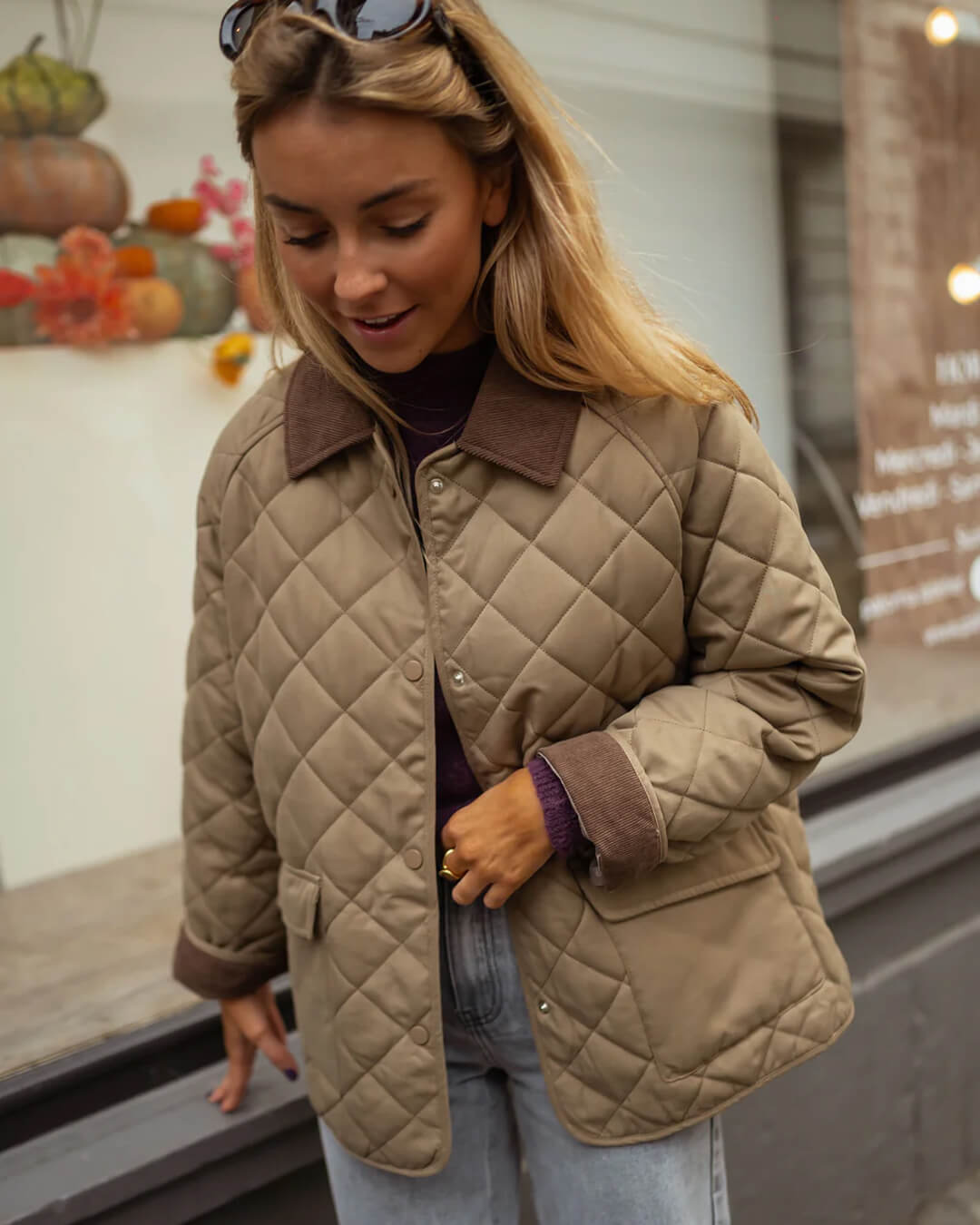 Stilvolle Steppjacke Damen Retro Design
