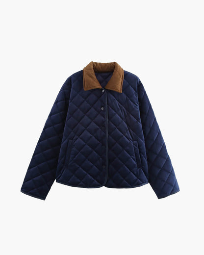 Stilvolle Steppjacke Damen Retro Design