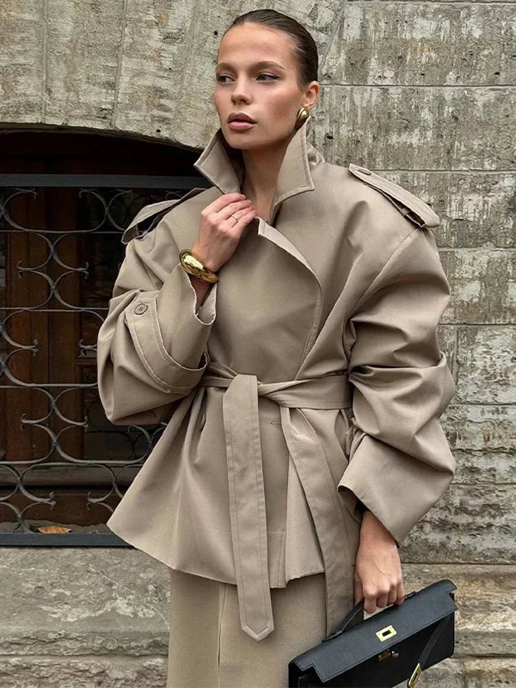 Oversized Trench Coat with Belt