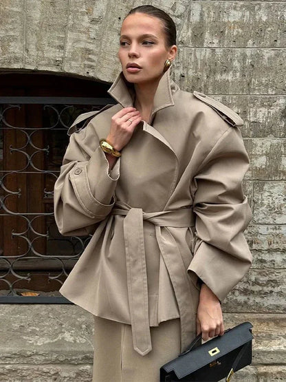 Oversized Trench Coat with Belt