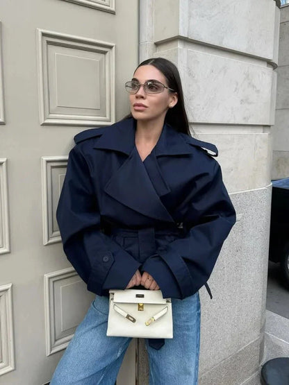 Übergrößer Trenchcoat Gürtel Mantel - IdealeKleiden