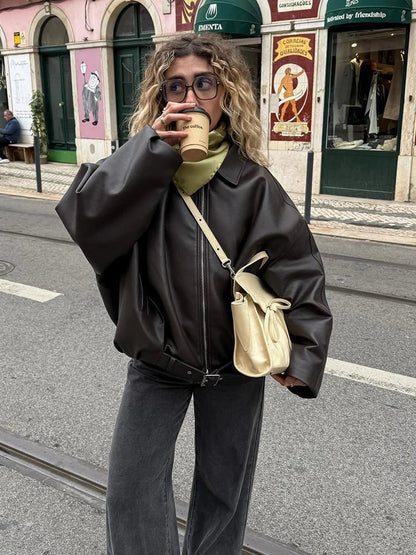 Vegane Lederjacke Damen Elegant - IdealeKleiden