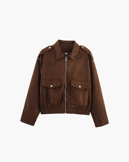 Leather Aviator Jacket Real Suede