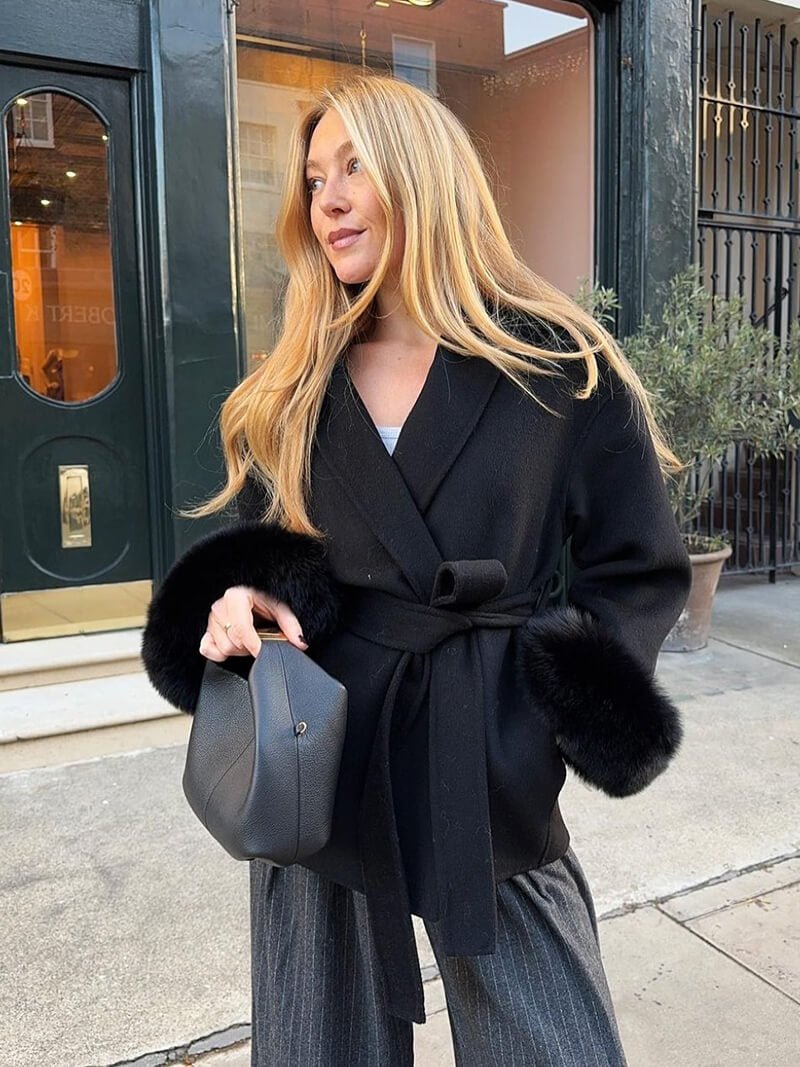 Luxury Faux Fur Coat Women