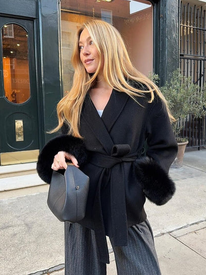 Luxury Faux Fur Coat Women