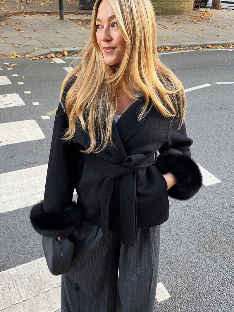 Luxury Faux Fur Coat Women