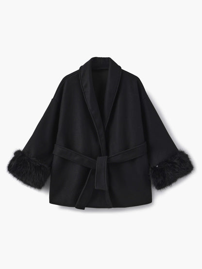 Luxury Faux Fur Coat Women