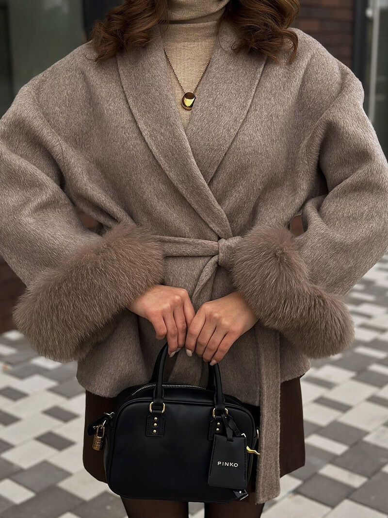Luxury Faux Fur Coat Women
