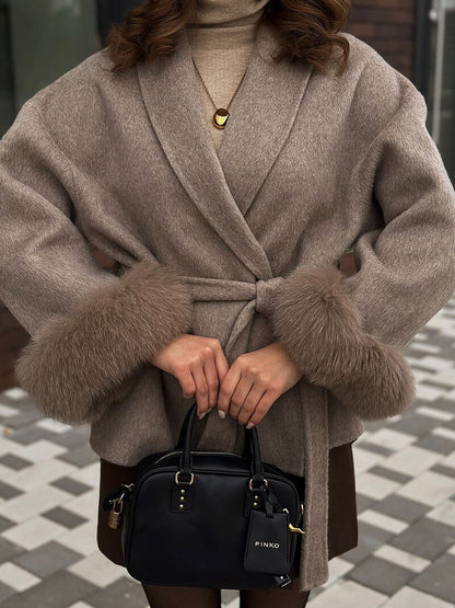 Luxury Faux Fur Coat Women