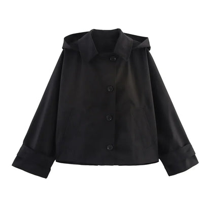 Practical windbreaker jacket with a hood