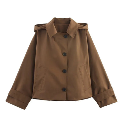 Practical windbreaker jacket with a hood