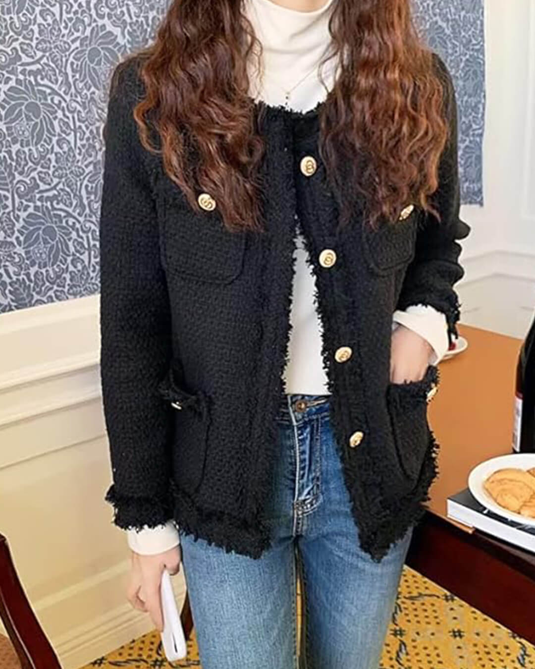 Retro Jacke Damen Elegant