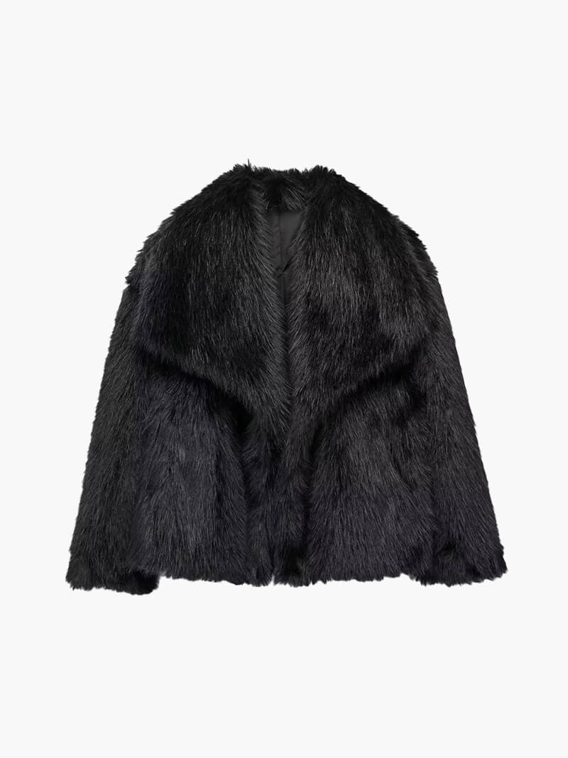 Elegant Vegan Faux Fur Winter Coat