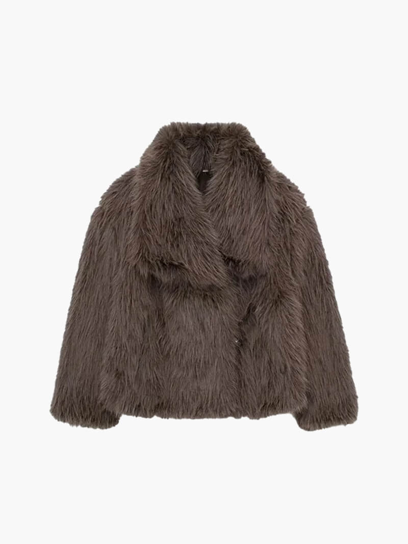 Elegant Vegan Faux Fur Winter Coat
