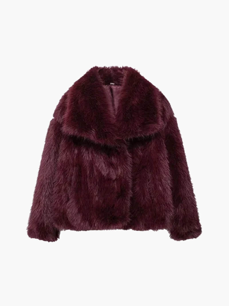 Elegant Vegan Faux Fur Winter Coat