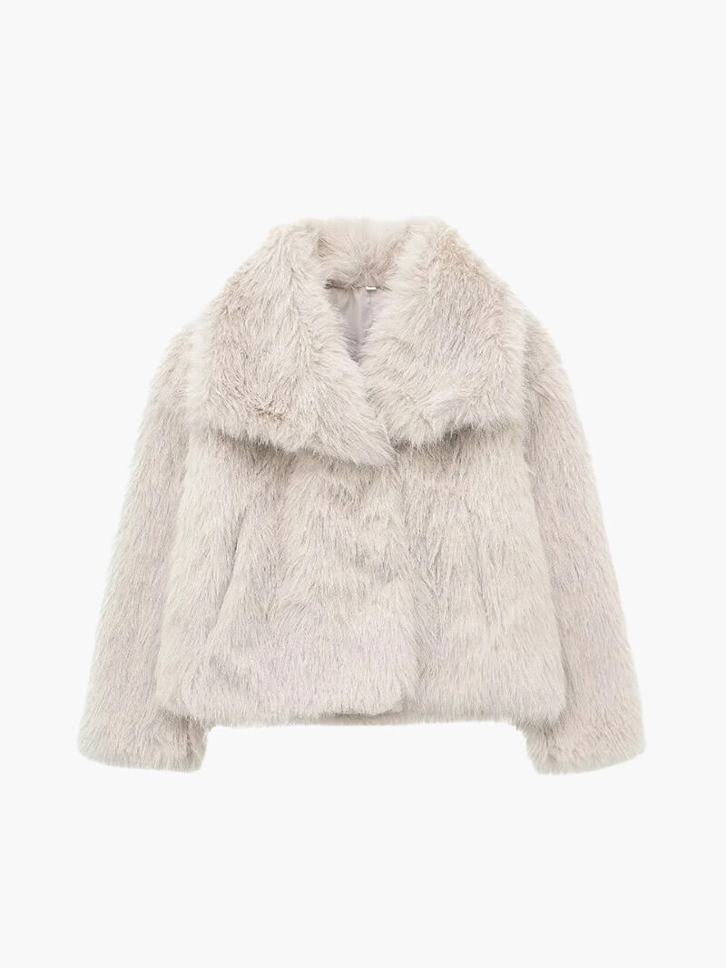 Elegant Vegan Faux Fur Winter Coat