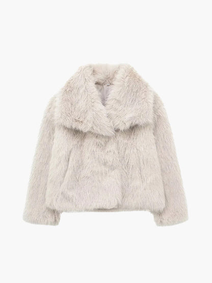 Elegant Vegan Faux Fur Winter Coat