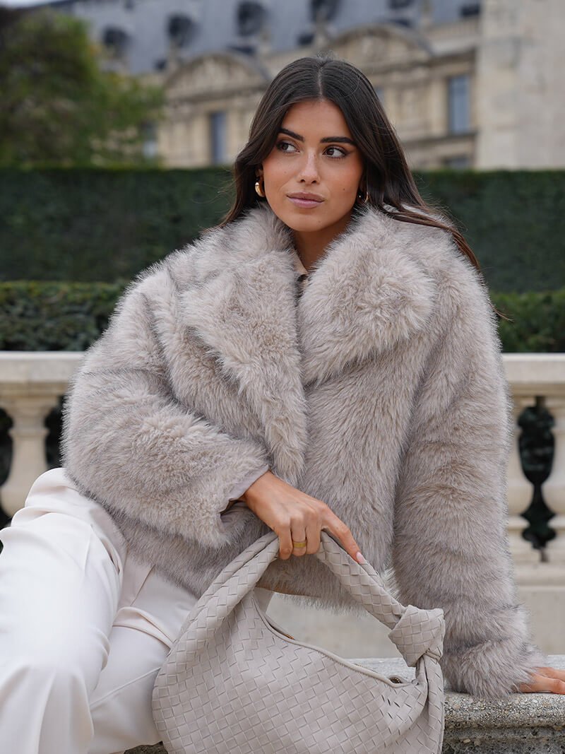 Elegant Vegan Faux Fur Winter Coat
