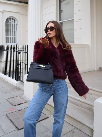 Elegant Vegan Faux Fur Winter Coat