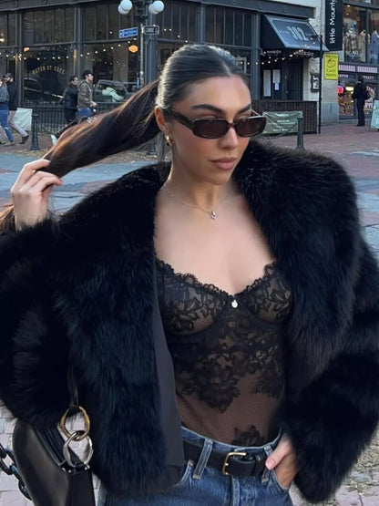 Elegant Vegan Faux Fur Winter Coat
