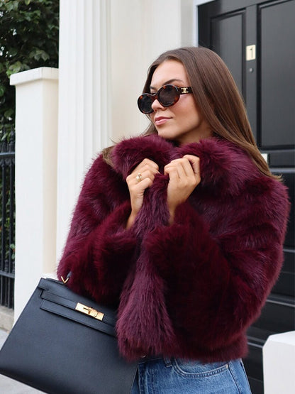 Elegant Vegan Faux Fur Winter Coat