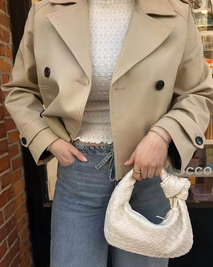 Stylischer Kurzmantel Trenchcoat Damen