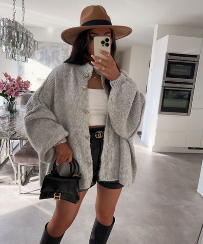 Boring cardigan became:
Elegant ladies' cardigan