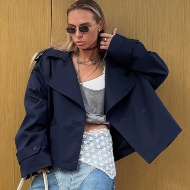 Classic Trench Coat Women Short