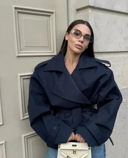 Classic Trench Coat Women Short