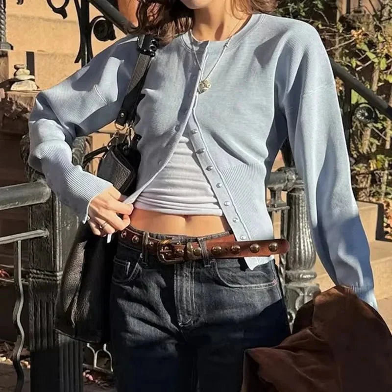 Women's Cardigan Round Neck