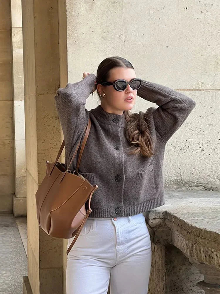 Women's Scarf Cardigan Elegant Outerwear