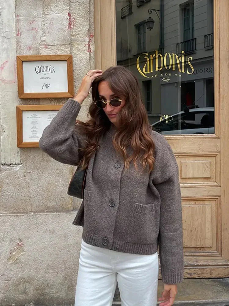 Women's Scarf Cardigan Elegant Outerwear